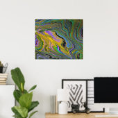 Imagination 2 Vibrant Geode Abstract Art Print ポスター (ホームオフィス)