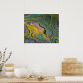 Imagination 2 Vibrant Geode Abstract Art Print ポスター (キッチン)
