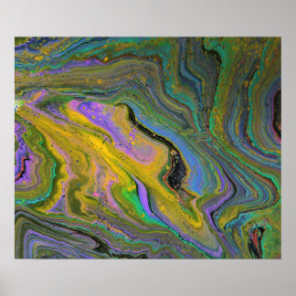 Imagination 2 Vibrant Geode Abstract Art Print ポスター