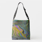 Imagination 2 Vibrant Geode Abstract Tote Bag クロスボディバッグ (裏面)