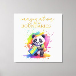 Imagination Has No Boundaries — Kids’ Room Poster キャンバスプリント