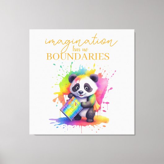 Imagination Has No Boundaries — Kids’ Room Poster キャンバスプリント (正面)