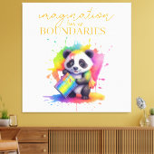 Imagination Has No Boundaries — Kids’ Room Poster キャンバスプリント (インサイチュ (リビング))