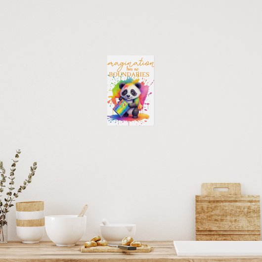 Imagination Has No Boundaries — Kids’ Room Poster ポスター (キッチン)