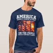 Imagine a Country So Great Patriotic USA Sunset Tシャツ (正面)