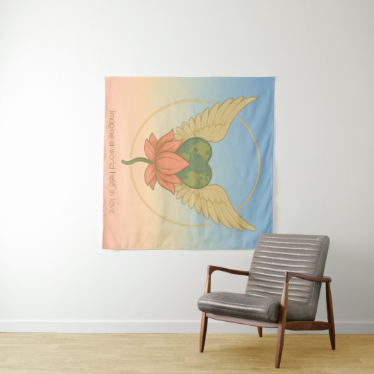 Imagine a World Held in Love Tapestry タペストリー (インサイチュ(横))