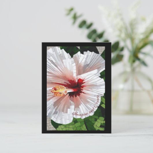 Imagine and Create Mosaic Flower Postcard ポストカード (スタンド正面)