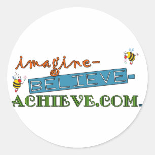 imagine-believe-achieve.comのステッカー ラウンドシール