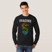 Imagine Fantasy Dragon Retro Tribal Tシャツ (正面フル)