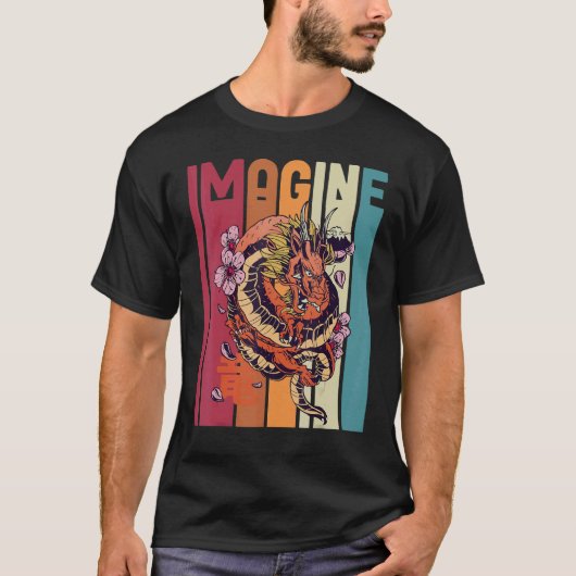 Imagine Great Dragon Vintage Cool Great Tシャツ (正面)