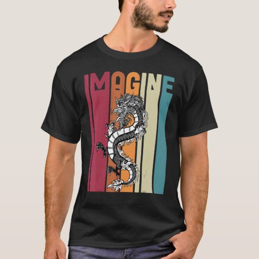 Imagine Great Dragon Vintage Cool Great Tシャツ (正面)