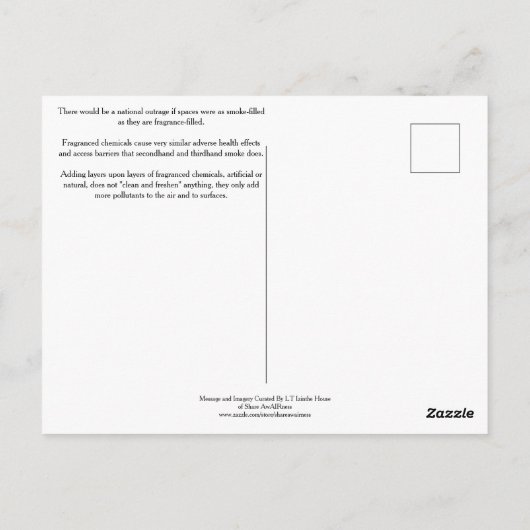 Imagine If Scented Products Were Lit Cigarettes ポストカード (裏面)