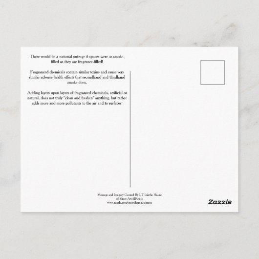 Imagine If Scented Products Were Lit Cigarettes ポストカード (裏面)