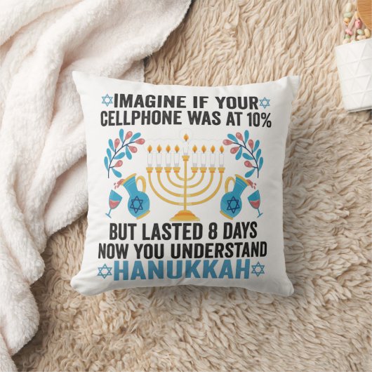 Imagine If Your Cell Phone Was At 10% But Lasted 8 クッション (ブランケット)