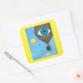 Imagine Love, Hot Air Balloons, stickers スクエアシール (封筒)