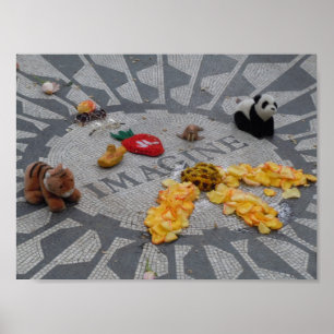 Imagine Strawberry Fields Central Park NYC photo ポスター