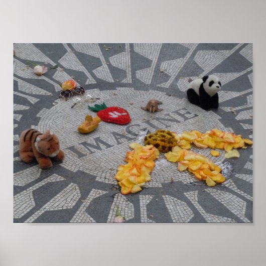 Imagine Strawberry Fields Central Park NYC photo ポスター (正面)
