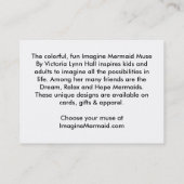 ImagineMermaid.comは人魚の名刺を想像します 名刺 (裏面)