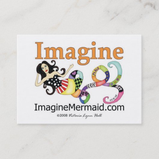 ImagineMermaid.comは人魚の名刺を想像します 名刺 (正面)