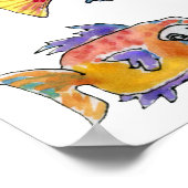 ImagineOCEANアニメの魚のバナーを使用Med ポスター (角)