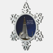 ImagingsのHallgrimscrekja, Reykjavikオーナメント スノーフレークピューターオーナメント (右)
