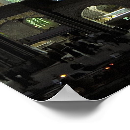 Imam Reza Shrine Complex at night, Mashhad, ポスター (角)