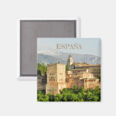 imán Alhambra de Granada en España - Spain マグネット (正面/裏面)