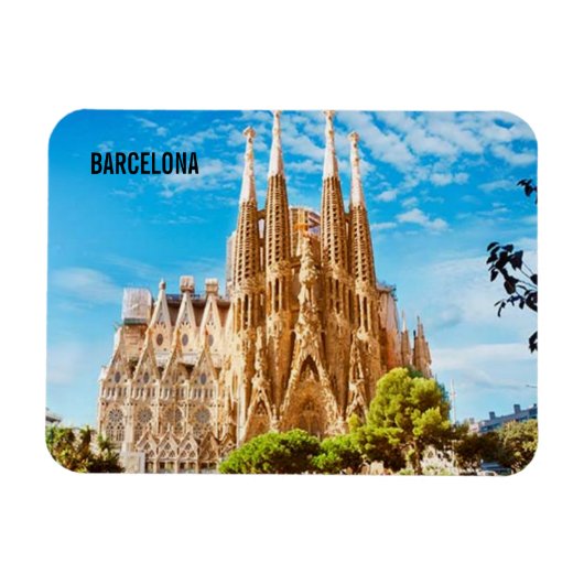 Imán Barcelona Sagrada Família マグネット (横)