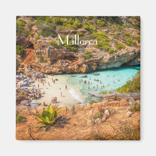 imán Cala Llombards en la isla de Mallorca マグネット (正面)