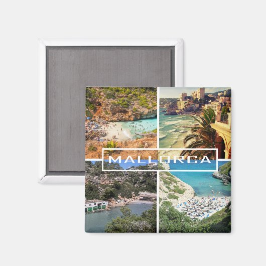 imán calas y playas de Mallorca - Majorca マグネット (正面/裏面)