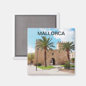 imán ciudad fortificada de Alcudia en Mallorca マグネット (正面/裏面)