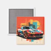 iman coche deportivo #6 マグネット (正面/裏面)