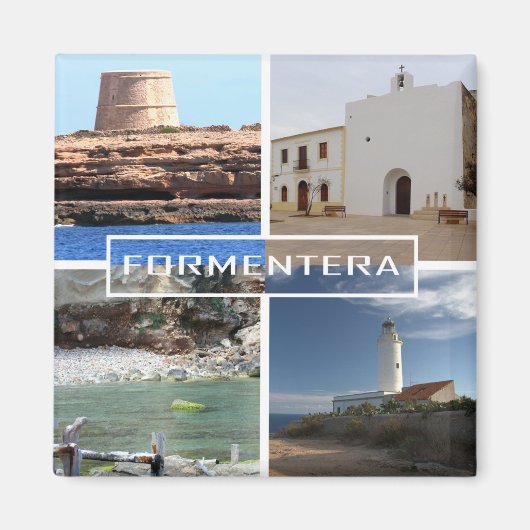 imán de Formentera en las Islas Baleares マグネット (正面)