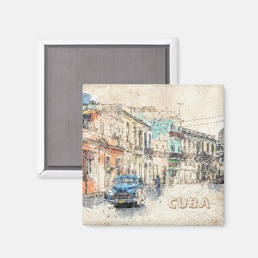 imán de La Habana, Cuba マグネット (正面/裏面)