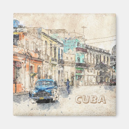 imán de La Habana, Cuba マグネット (正面)