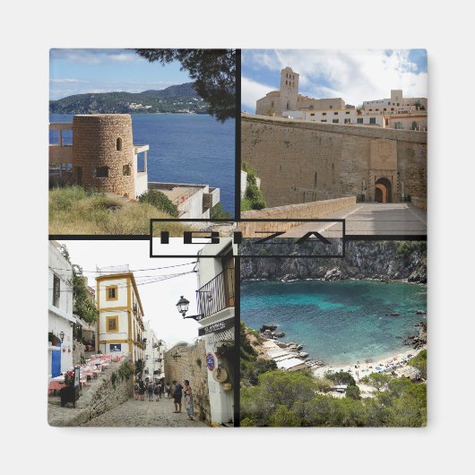 imán de la isla de Ibiza en las Islas Baleares マグネット (正面)