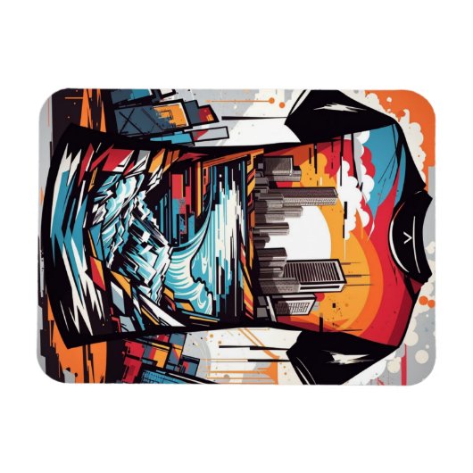 Imán flexible, Nueva York, graffiti マグネット (横)