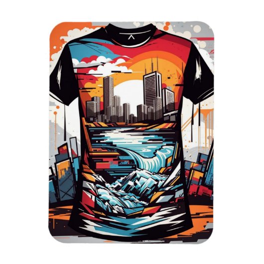 Imán flexible, Nueva York, graffiti マグネット (縦)