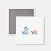 Iman floral azul マグネット (正面/裏面)