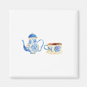 Iman floral azul マグネット (正面)