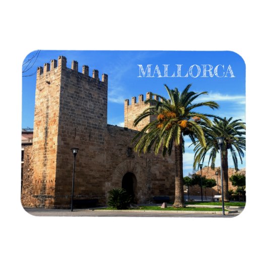 imán fortaleza de Alcudia, en la isla de Mallorca マグネット (横)