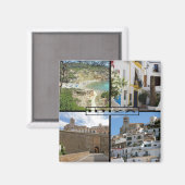 imán fotomontaje de la isla de Ibiza en Baleares マグネット (正面/裏面)