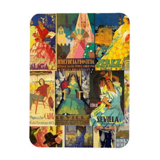 Iman Nevera Carteles de Feria y Fiestas Andalucia マグネット (縦)