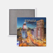 imán Plaza Callao de Madrid en España マグネット (正面/裏面)