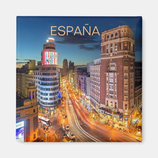 imán Plaza Callao de Madrid en España マグネット (正面)