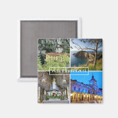 imán Principado de Asturias en España マグネット (正面/裏面)