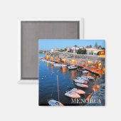 imán puerto de Es Castell en Menorca マグネット (正面/裏面)