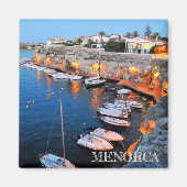 imán puerto de Es Castell en Menorca マグネット (正面)