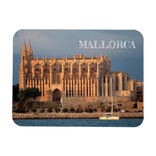 imán rectangular catedral de Palma de Mallorca マグネット (横)