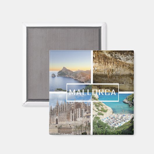 imán varias fotos de la isla de Mallorca マグネット (正面/裏面)